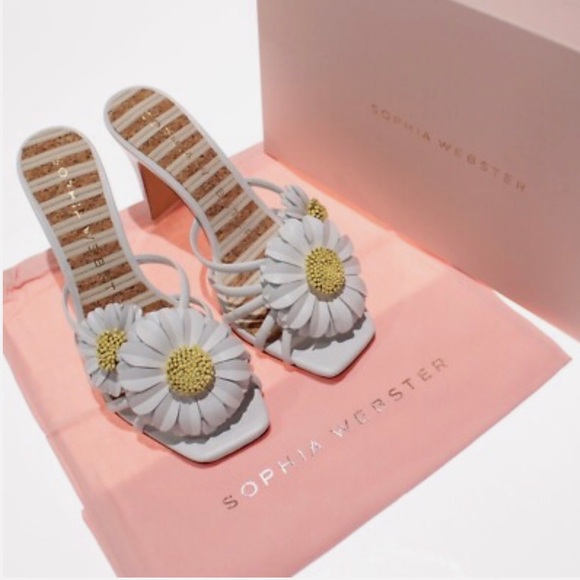 Sophia Webster Shoes - Sophia Webster Margarita Mid Mule Heeled Sandals Daisy Size-9.5/40 NIB